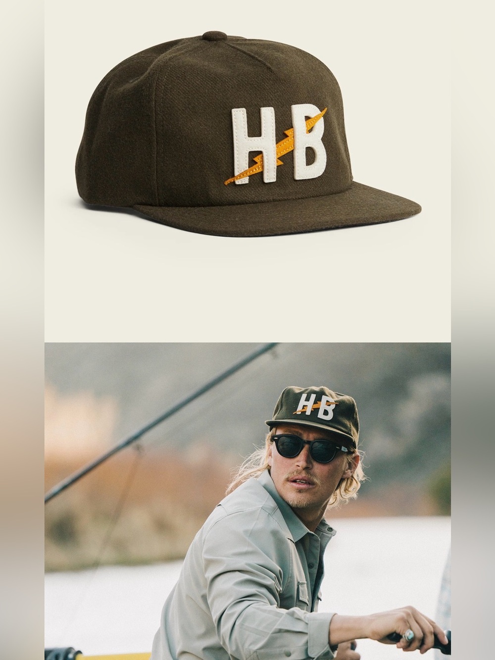 $35 Howler Bros Big HB Snapback Hat Ball cap